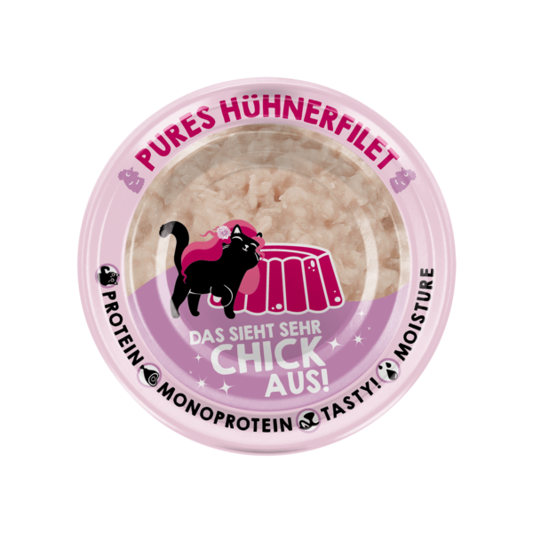 Lucky Lou Extrafood Hühnerfilet in Gelee 70g Dose – Bild 3