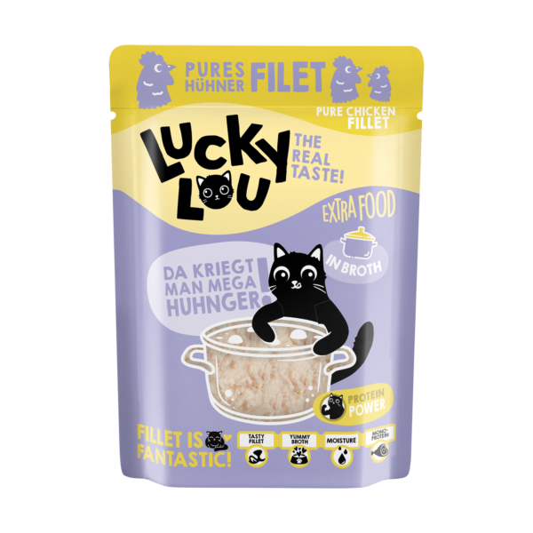 Lucky Lou Extrafood Hühnerfilet in Sud 70g Pouch
