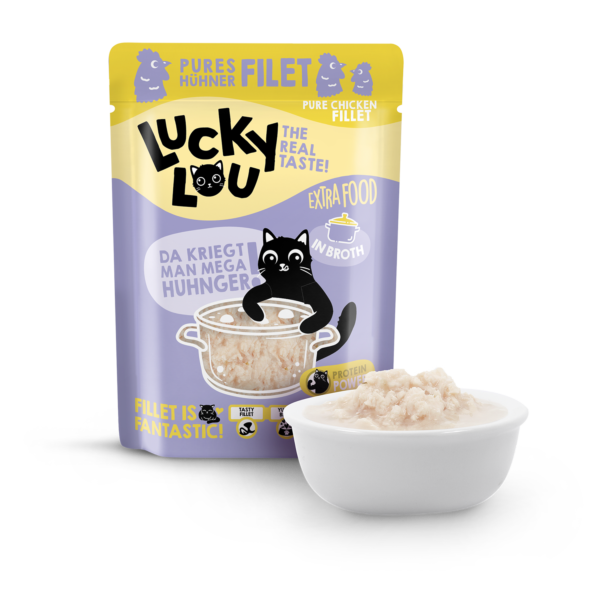 Lucky Lou Extrafood Hühnerfilet in Sud 70g Pouch – Bild 2