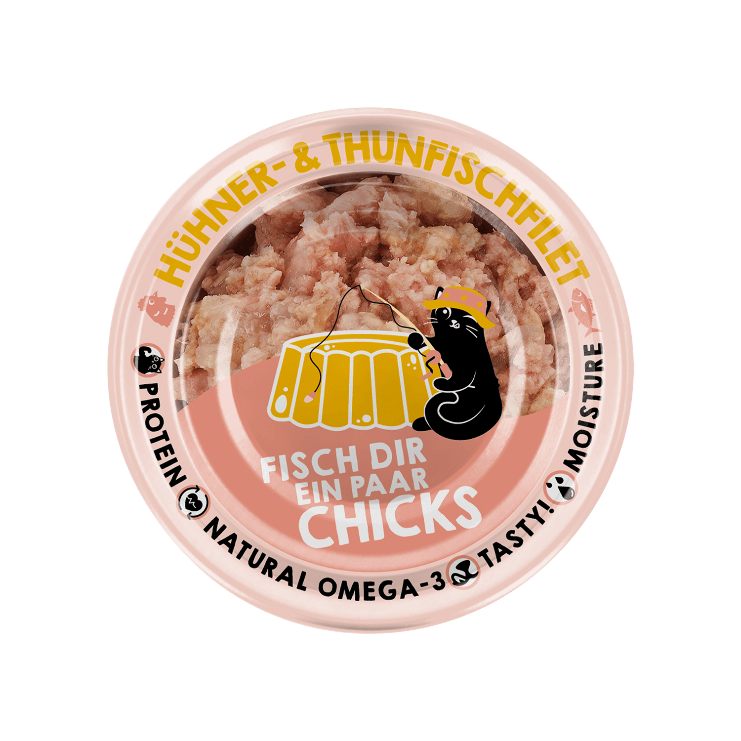Lucky Lou Extrafood Thunfisch- & Hühnerfilet in Gelee 70g Dose – Bild 3