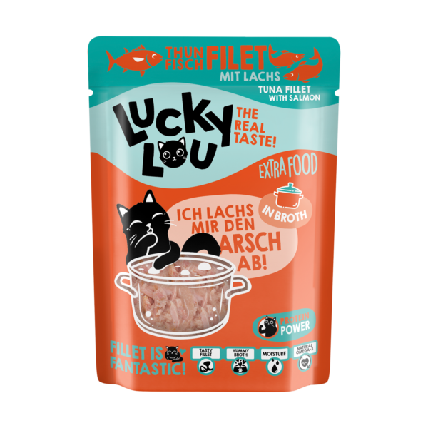 Lucky Lou Extrafood Thunfisch & Lachs in Sud 70g Pouch