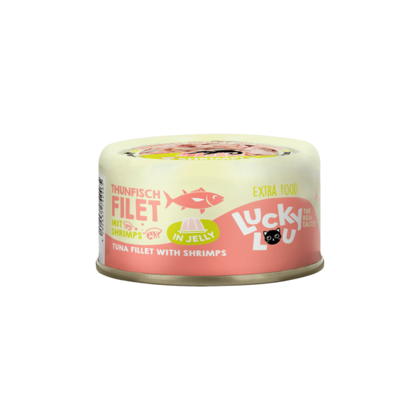 Lucky Lou Extrafood Thunfisch & Shrimps in Gelee 70g Dose