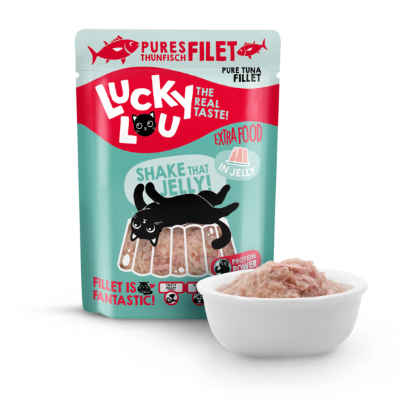 Lucky Lou Extrafood Thunfischfilet in Gelee 70g Pouch – Bild 2