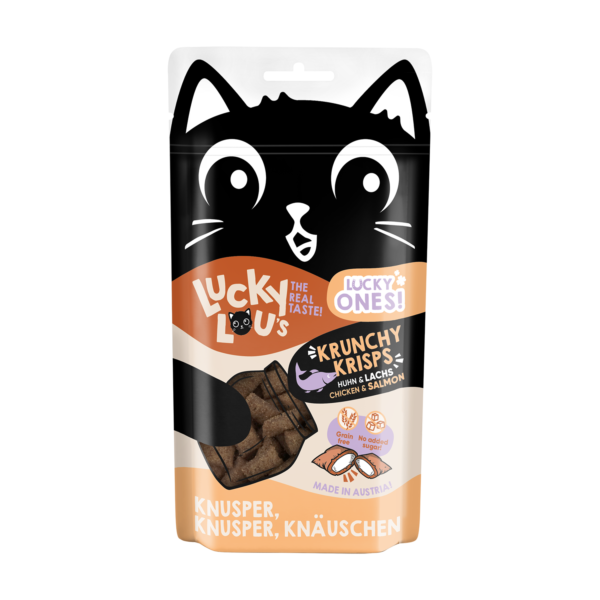 Lucky Lou Krunchy Krisps Huhn & Lachs 60g