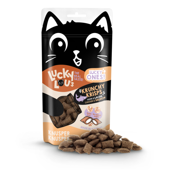 Lucky Lou Krunchy Krisps Huhn & Lachs 60g – Bild 2
