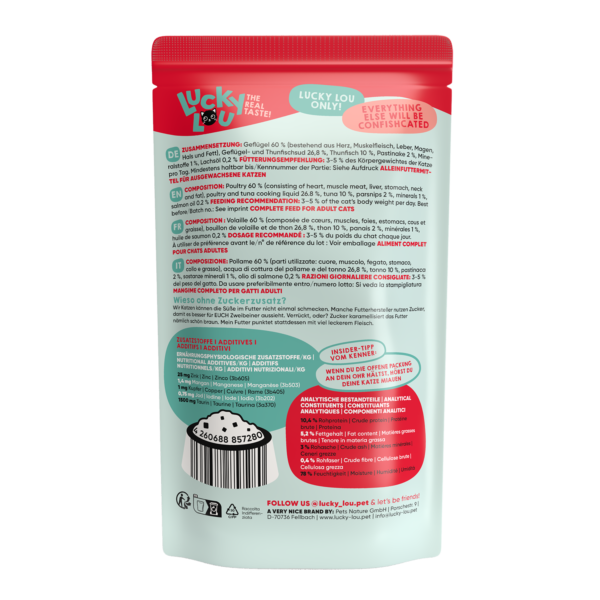 Lucky Lou Lifestage Adult Geflügel & Thunfisch Pouch/Frischebeutel – Bild 3