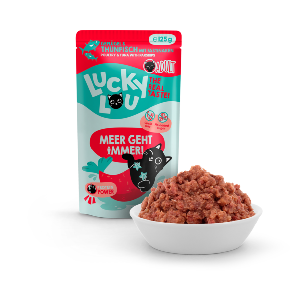 Lucky Lou Lifestage Adult Geflügel & Thunfisch Pouch/Frischebeutel – Bild 2