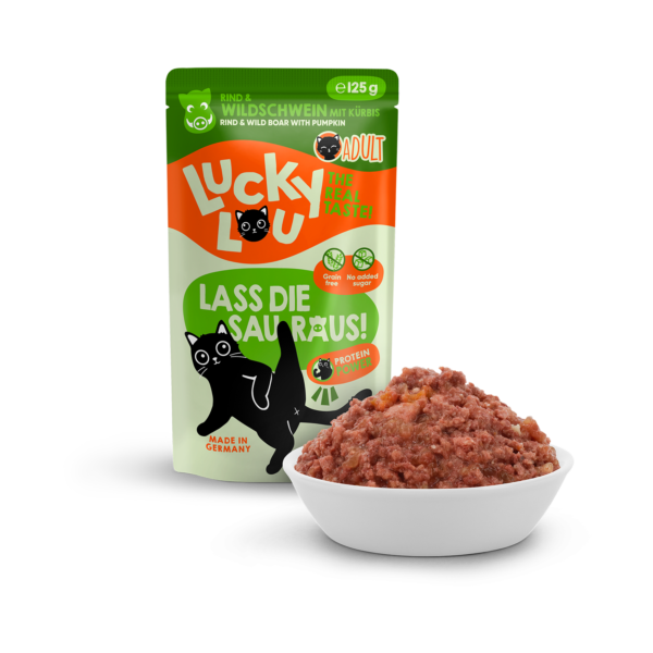 Lucky Lou Lifestage Adult Rind & Wildschwein Pouch/Frischebeutel – Bild 2