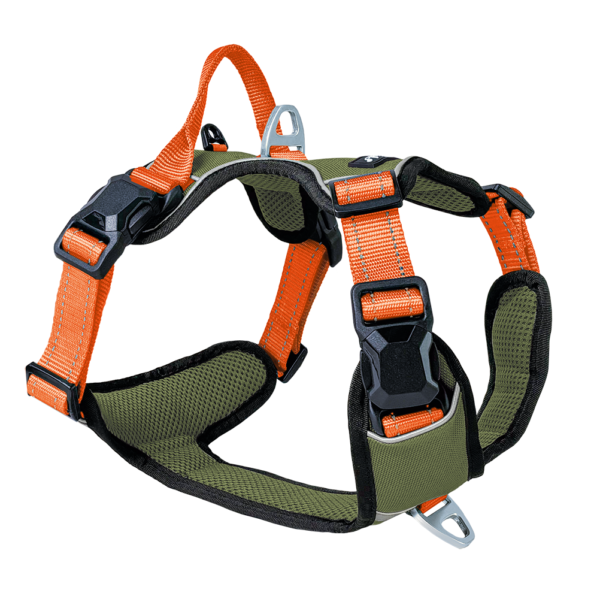 Petlando Magnetech Geschirr - Farbe: olive/orange