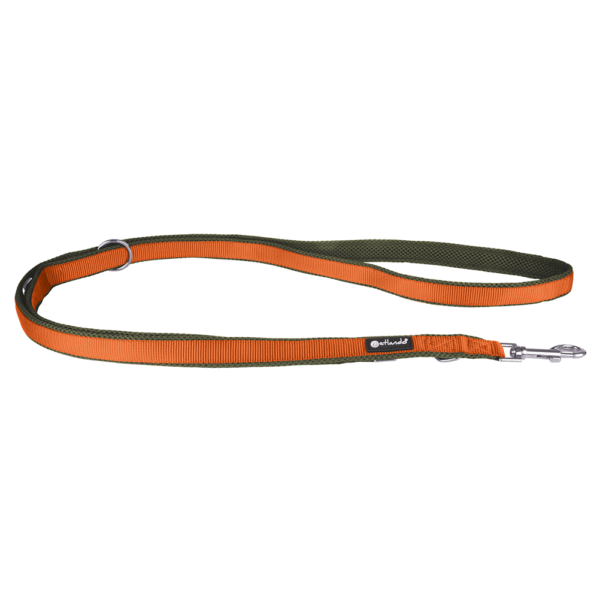 Petlando Magnetech verstellbare Führleine 2,3m olive/orange