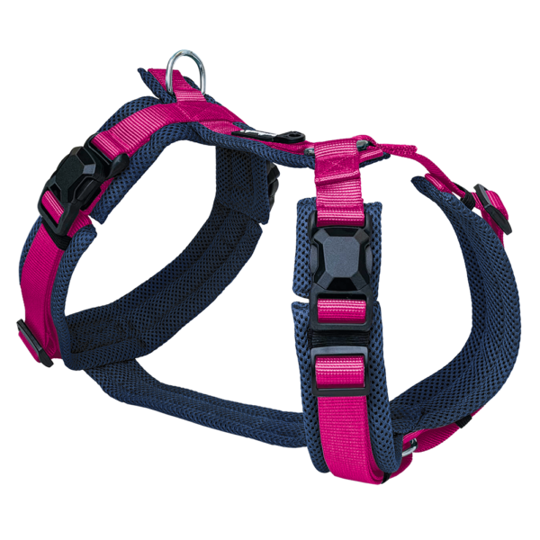 Petlando Magnetech Y-Comfort Geschirr - Farbe: navy/fuchsia – Bild 3