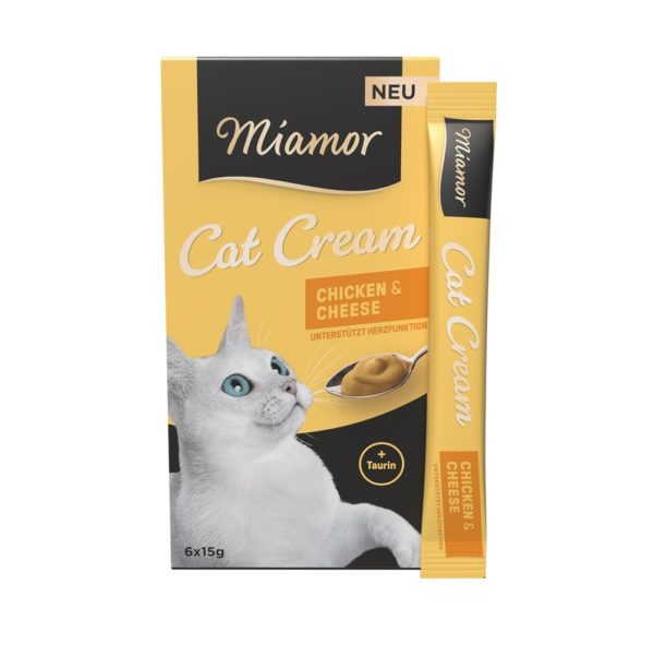 Miamor Cat Snack Cream Chicken & Cheese 6 x15g Portionsbeutel / 90g