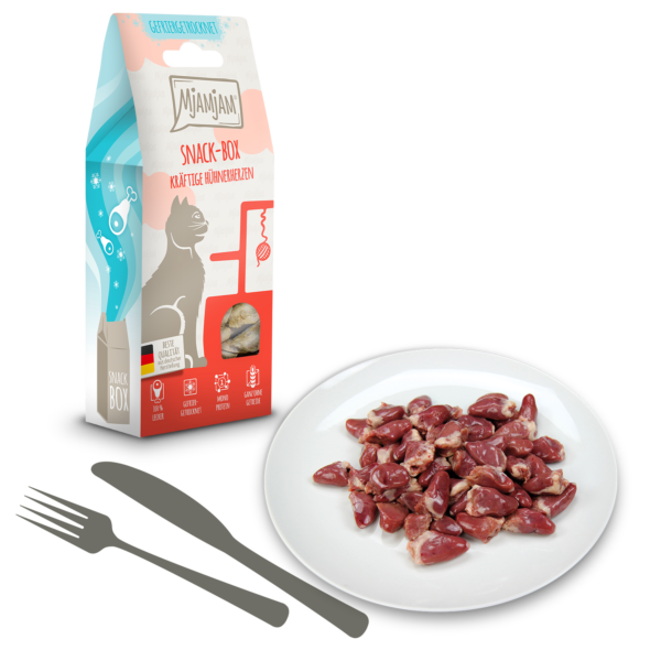 Mjamjam  - Snack Box - kräftige Hühnerherzen 35g – Bild 2