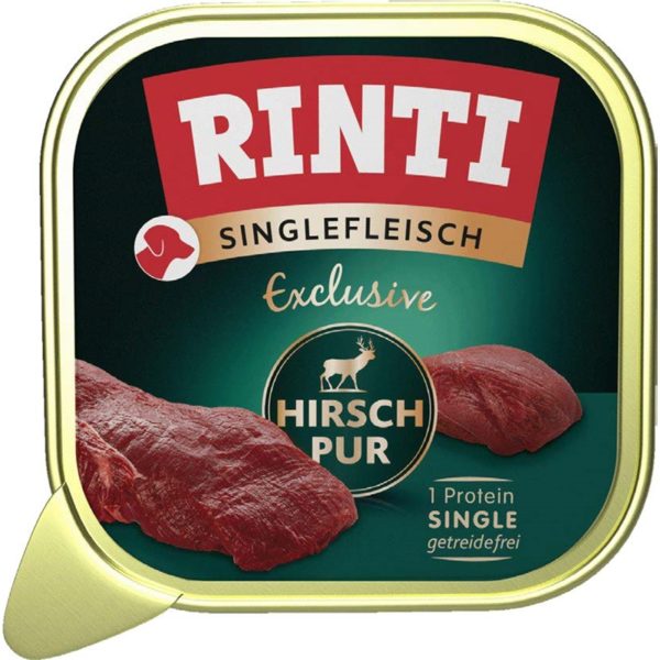 Rinti Singelfleisch Exclusive Hirsch Pur 150g