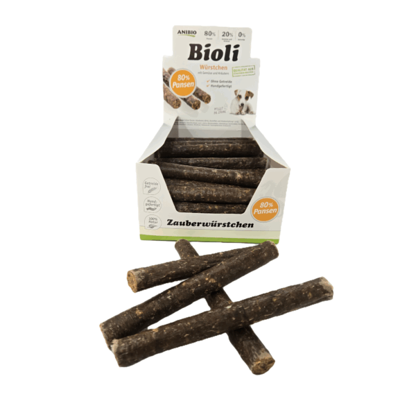 Anibio Bioli Würstchen Pansen 1Stück lose (ca. 22g/St.)