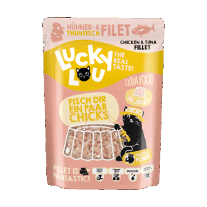 Lucky Lou Extra Food Thunfisch-& Hühnerfilet mit Gelee 70g Pouch