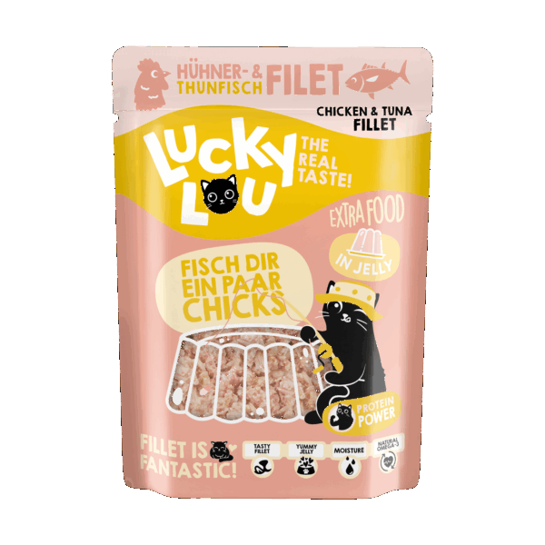 Lucky Lou Extra Food Thunfisch-& Hühnerfilet mit Gelee 70g Pouch