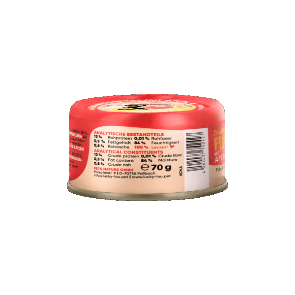Lucky Lou Extra Food Thunfisch mit Apfel in Sud 70g Dose – Bild 3