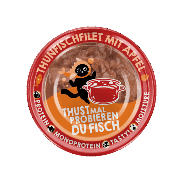 Lucky Lou Extra Food Thunfisch mit Apfel in Sud 70g Dose – Bild 5