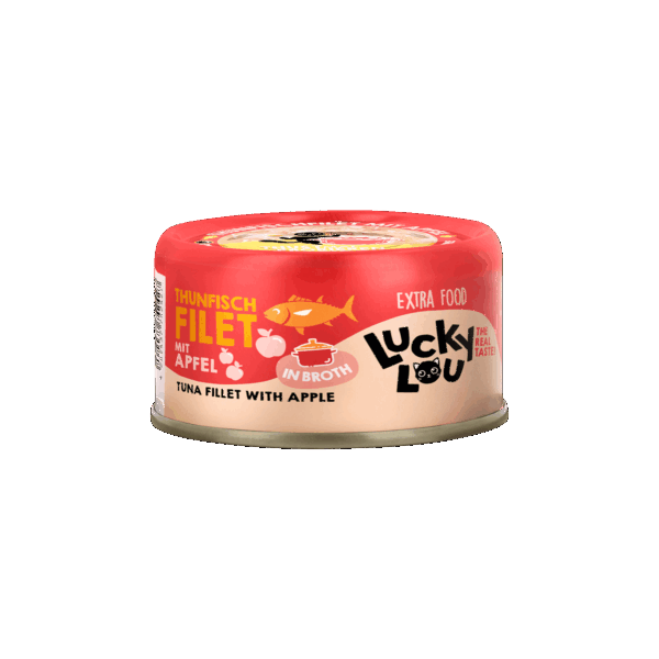 Lucky Lou Extra Food Thunfisch mit Apfel in Sud 70g Dose