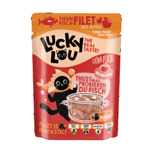 Lucky Lou Extra Food Thunfisch mit Apfel in Sud 70g Pouch