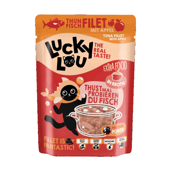 Lucky Lou Extra Food Thunfisch mit Apfel in Sud 70g Pouch