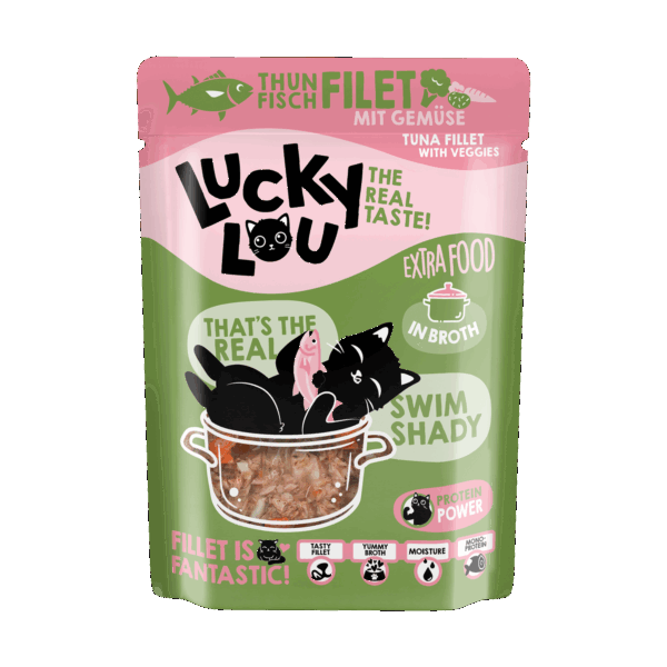 Lucky Lou Extra Food Thunfisch mit Gemüse in Sud 70g Pouch