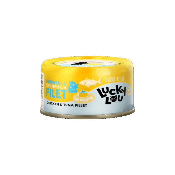 Lucky Lou Extrafood Hühner- & Thunfischfilet in Sud 70g Dose