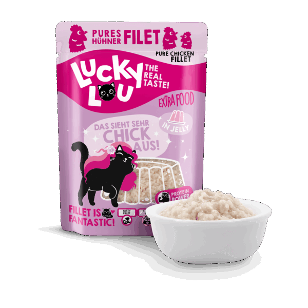 Lucky Lou Extrafood Hühnerfilet in Gelee 70g Pouch – Bild 2