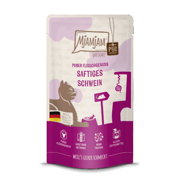 Mjamjam - Purer Fleischgenuss- saftiges Schwein pur 125g