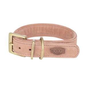 Trixie Pure Halsband, Nubuk-Leder extra breit