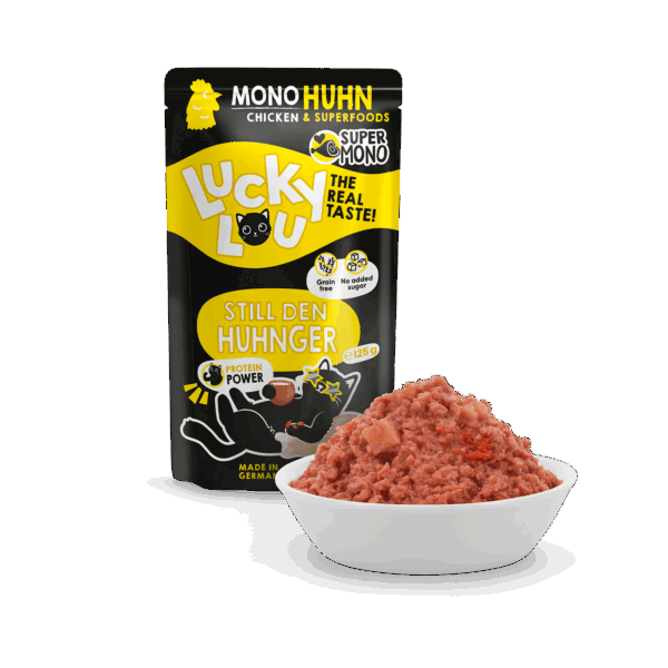 Lucky Lou® SuperMono Huhn 125g Pouch/Frischebeutel – Bild 2
