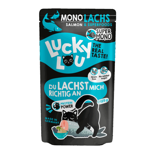 Lucky Lou® SuperMono Lachs 125g Pouch/Frischebeutel