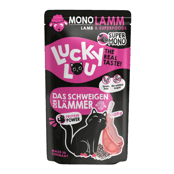 Lucky Lou® SuperMono Lamm 125g Pouch/Frischebeutel