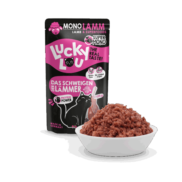 Lucky Lou® SuperMono Lamm 125g Pouch/Frischebeutel – Bild 2