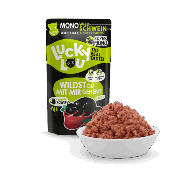 Lucky Lou® SuperMono Wildschwein 125g Pouch/Frischebeutel – Bild 2