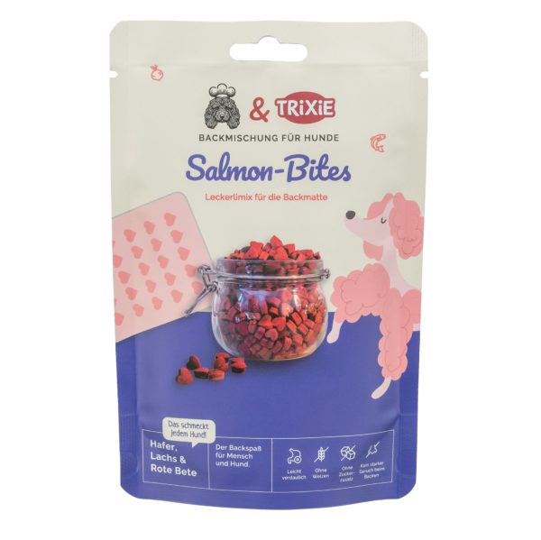 Pets-Kitchen & Trixie Salmon Bites - Backmischung für Hundekekse 114g – Bild 2
