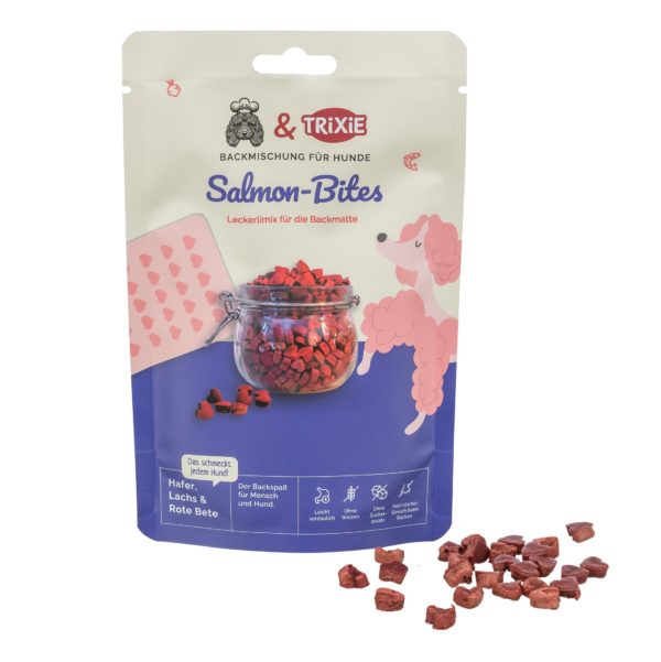 Pets-Kitchen & Trixie Salmon Bites - Backmischung für Hundekekse 114g