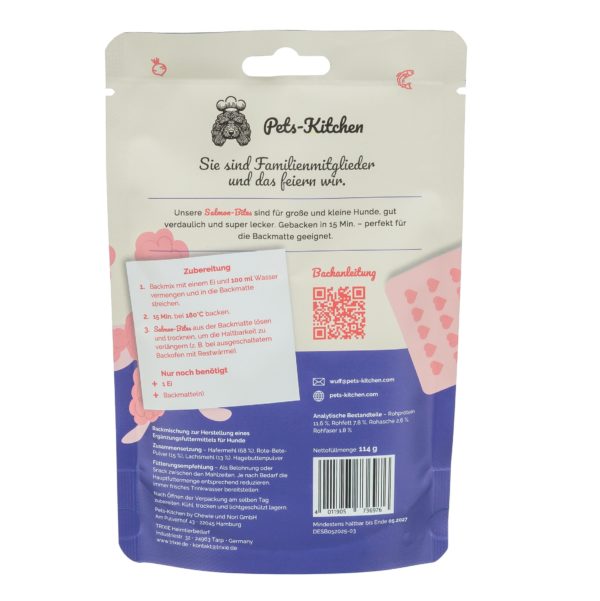 Pets-Kitchen & Trixie Salmon Bites - Backmischung für Hundekekse 114g – Bild 3