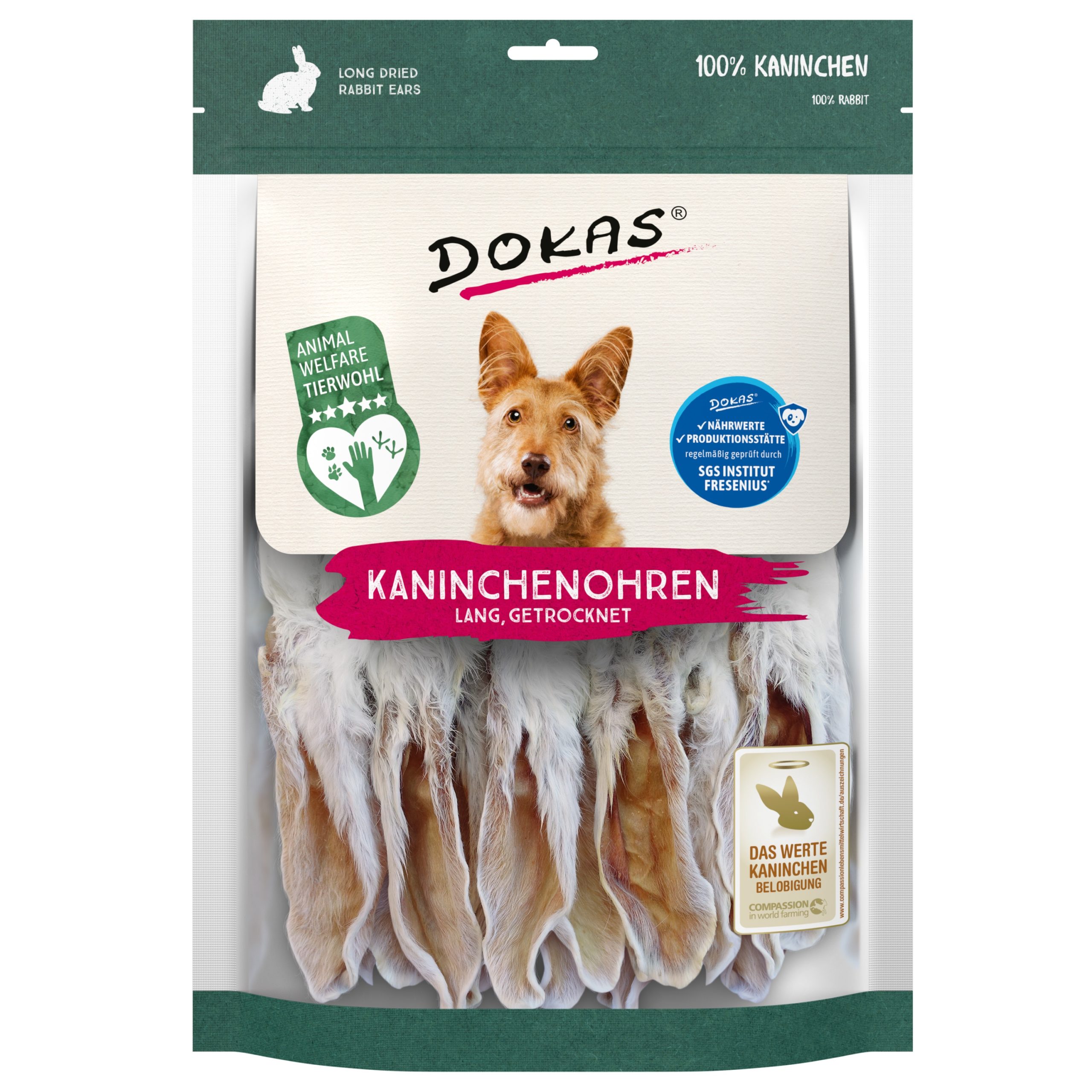 Dokas Kaninchenohren lang 180g