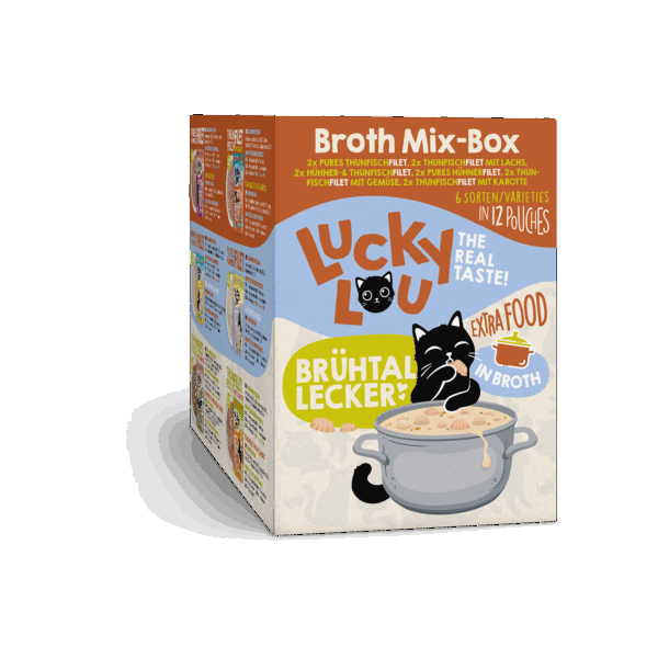 Lucky Lou Extra Food Broth-Mix-Box 12 x 70g Pouch – Bild 2