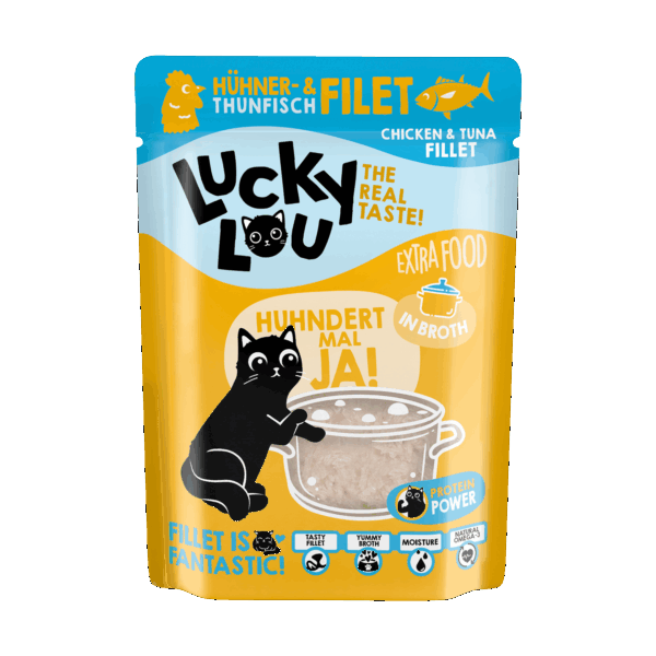 Lucky Lou Extra Food Hühner- & Thunfischfilet in Sud 70g Pouch