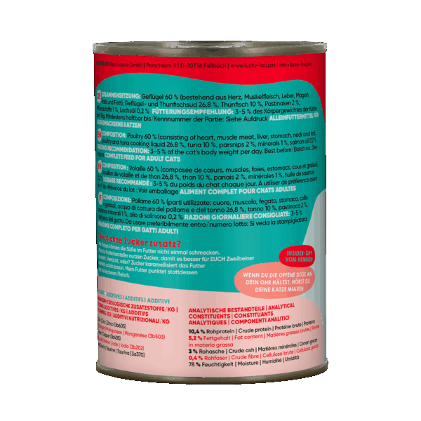 Lucky Lou Lifestage Adult Geflügel & Thunfisch Dose – Bild 3