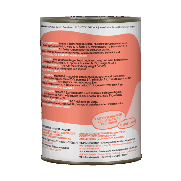 Lucky Lou Lifestage Sensitive Rind & Pferd Dose – Bild 2