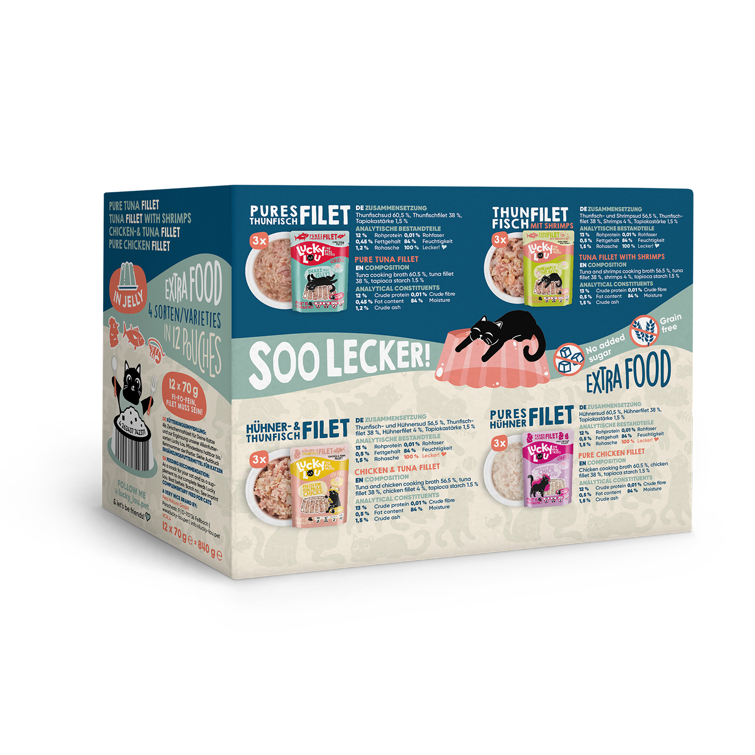 Lucky Lou® Extra Food Jelly-Mix-Box 12 x 70g Pouch – Bild 4