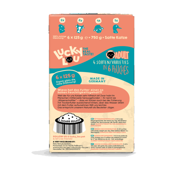 Lucky Lou® Lifestage Adult Tasty-Mix 6er-Pack / 6 x 125g – Bild 4