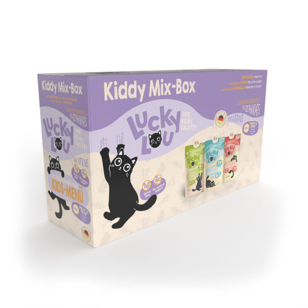 Lucky Lou® Lifestage Kitten Kiddy Mix-Box 12er-Pack 1,5kg