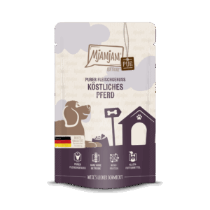 Mjamjam Dog - Quetschie Purer Fleischgenuss - Köstliches Pferd PUR