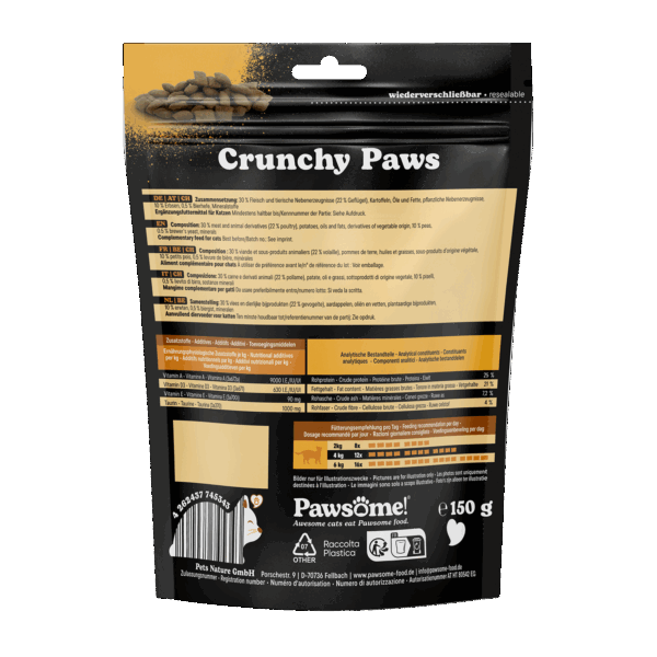 Pawsome!® Crunchy Paws Geflügel 150g – Bild 3