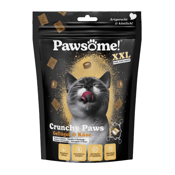 Pawsome!® Crunchy Paws Huhn & Käse 150g